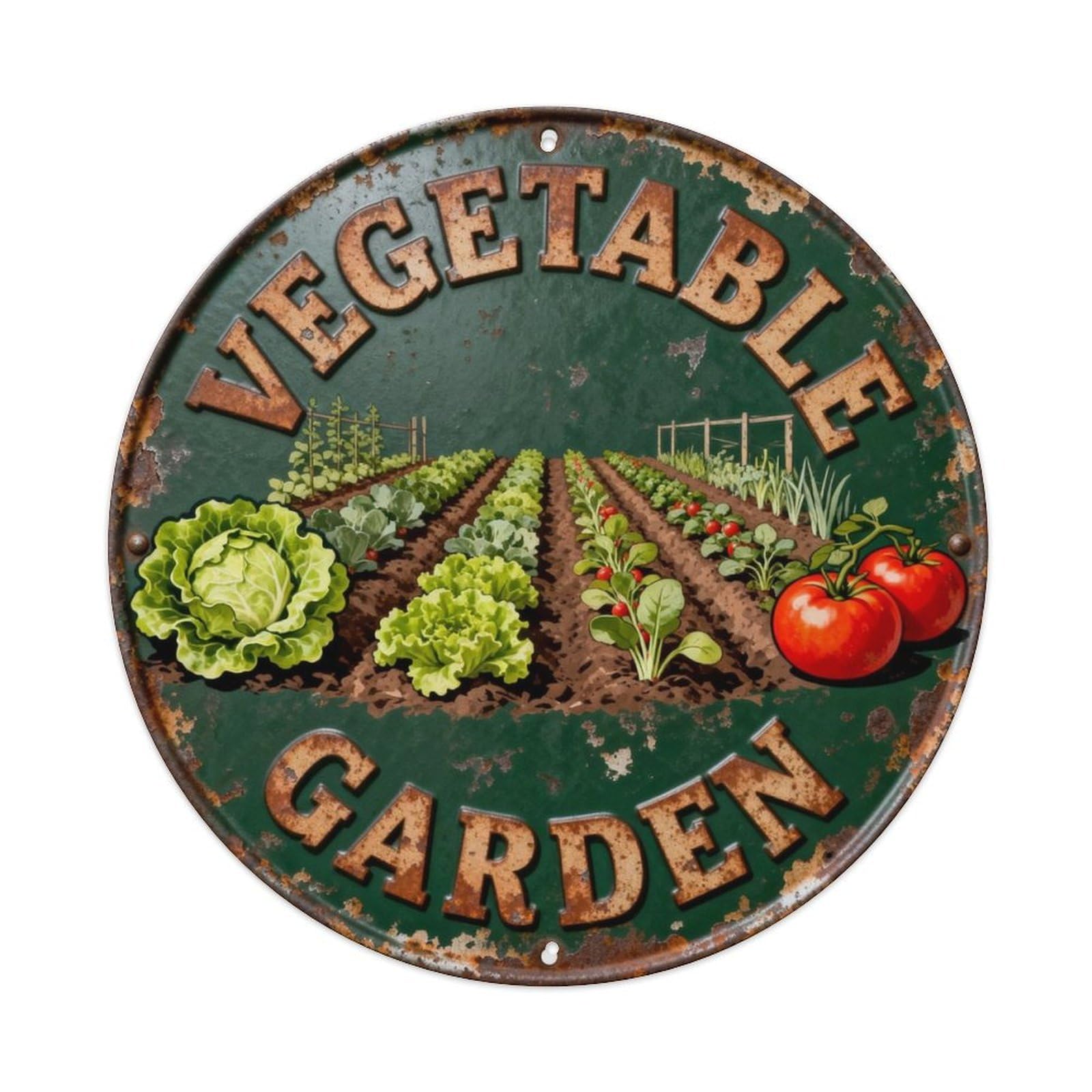 Vegetable Garden Metal Tin Sign Plaque