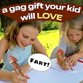 Farting Poop Pen Makes 7 Funny Fart Sounds - Perfect Stocking Stuffers for Kids, Teens & Boys - This Poop Pen Makes Funny Gifts for Christmas - Fart Pen Gag Gifts & White Elephant Gift (Laughing)