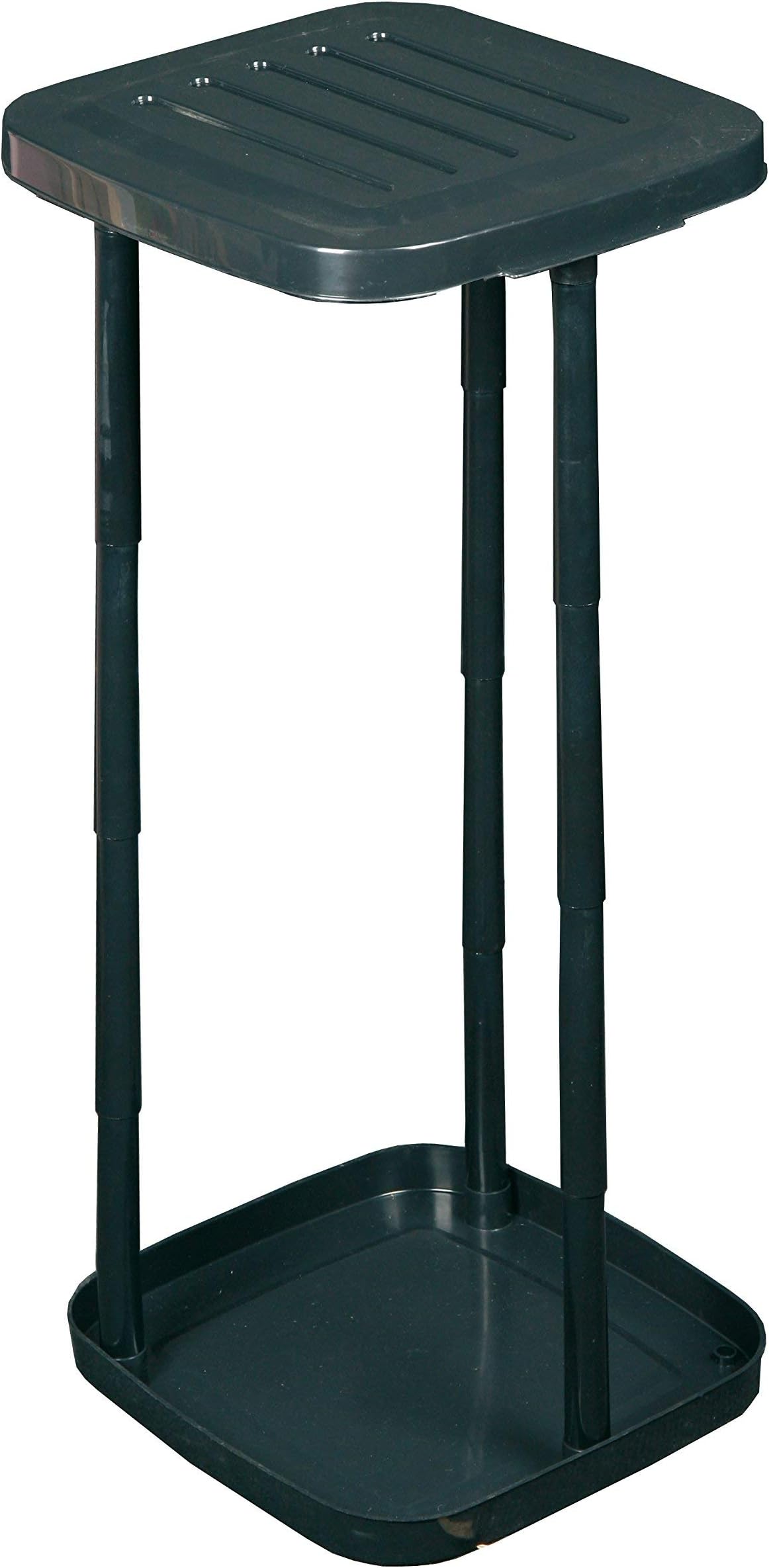 Plast Team Unisex Ekologica Noir Plast Team Garbage Bag Holder with Lid, Black, One Size UK