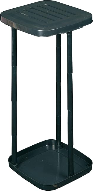 Plast Team Unisex Ekologica Noir Plast Team Garbage Bag Holder with Lid, Black, One Size UK