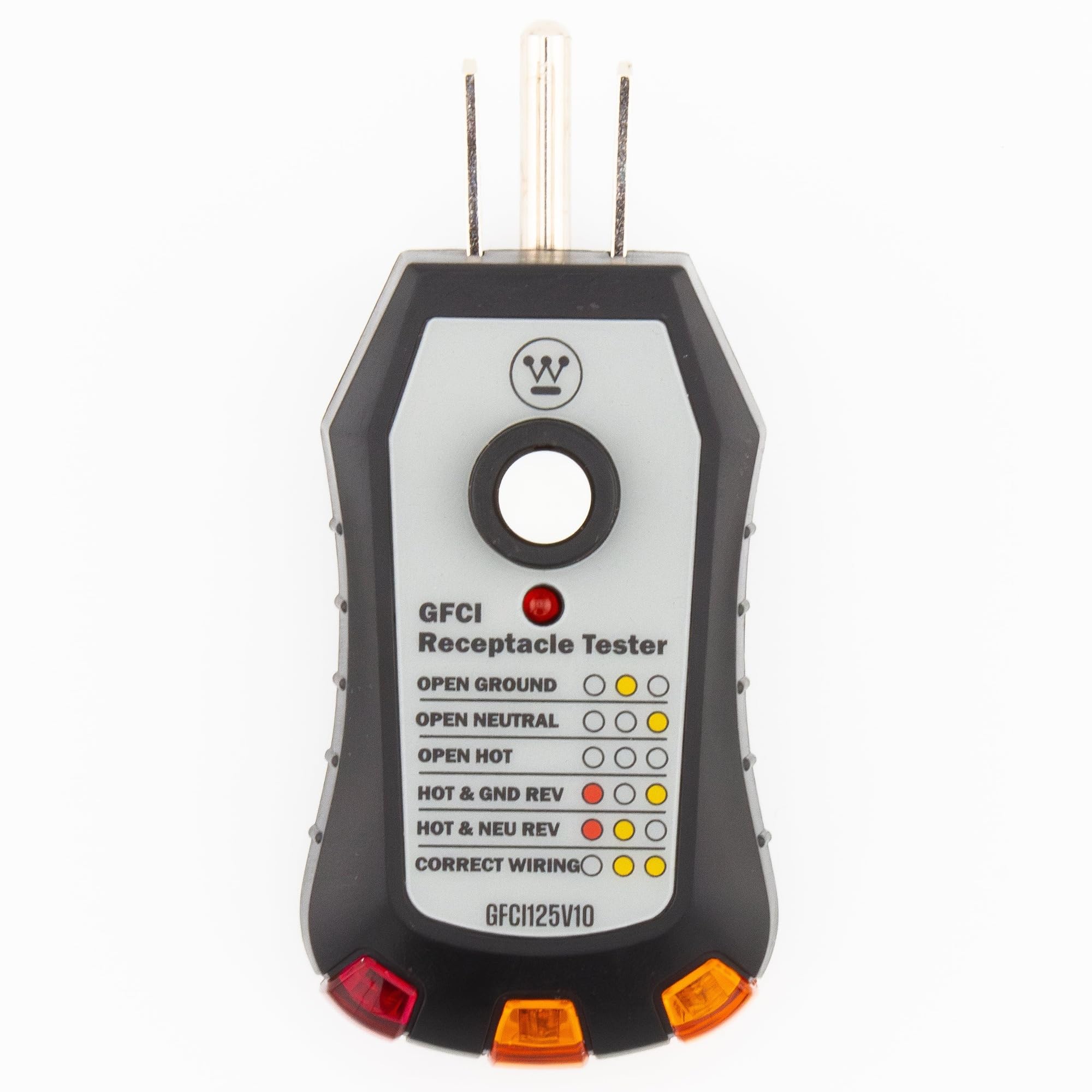 Westinghouse Plug-in GFCI Receptacle & Outlet Tester, 3-Prong Electrical Socket Voltage Tester, 120V, Professional & DIY Use