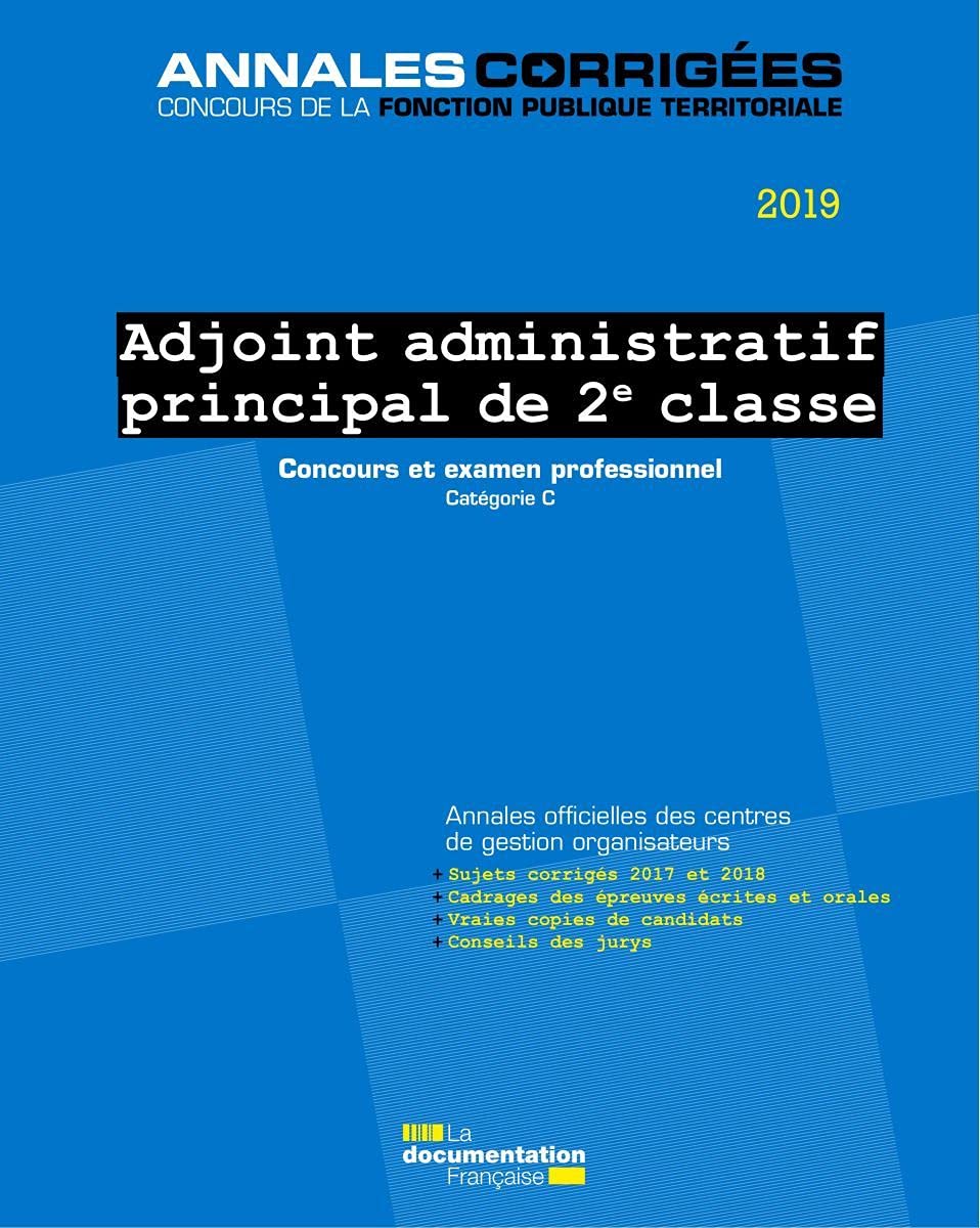 Sujet Examen Professionnel Rédacteur Principal 2ème Classe 2020