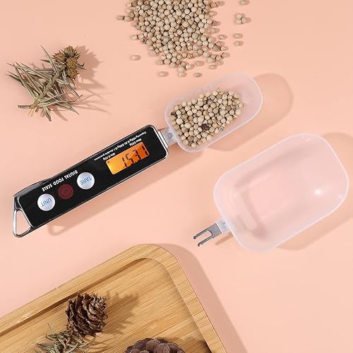 Miniatura 8 de Báscula digital de cuchara medidora, báscula electrónica de cocina con función de tara, 0.00 oz-17.64 oz, 2 cucharas desmontables (1.0 fl oz, 2.7 fl