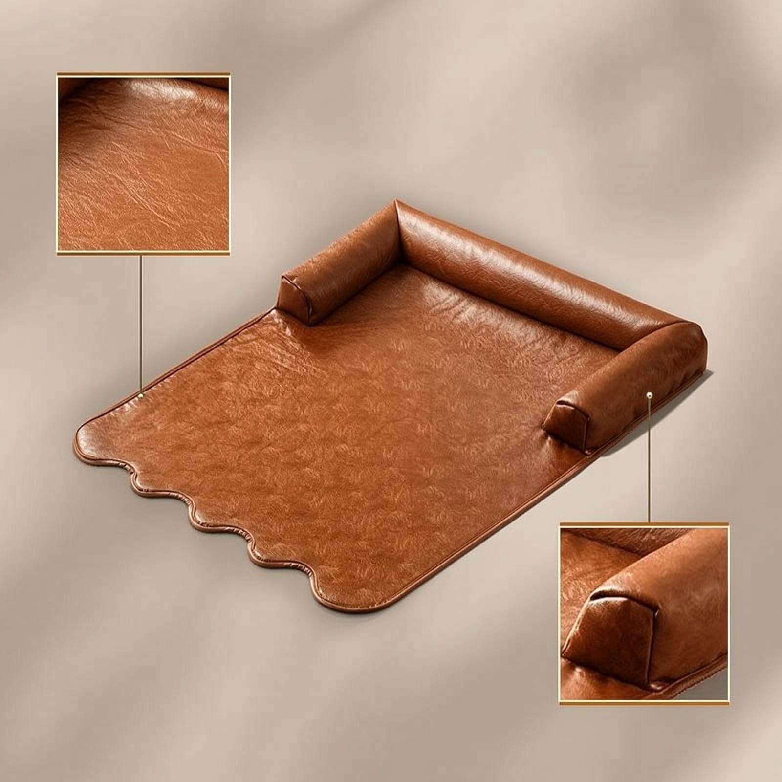 Cuccia con Bordi Rialzati Antigraffio Materassino Facile da Pulire Tappeto per Cani, Proprietari di Animali, Salotto, XXL - 80 90cm, Nero
