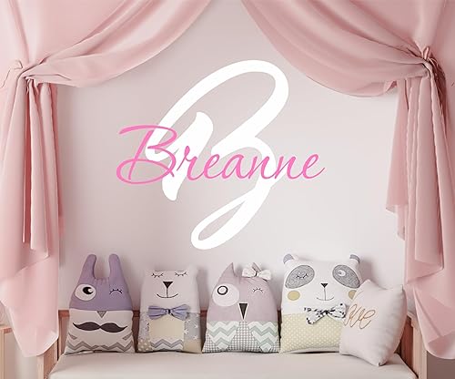 Miniatura 4 de Fancy Cursive - Calcomanía de vinilo personalizada con nombre personalizado, 40 pulgadas de ancho, calcomanía con nombre de niña, nombre de niña,