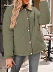 Dokotoo Vestes à manches longues à manches courtes pour femmes Hiver Casual matelassée Veste matelassée Vêtements de dessus