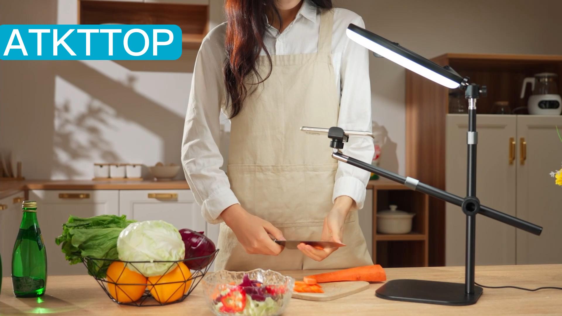 Overhead Phone Ount With Ring Light, 10’’ LED Selfie Light For Desk - View #12