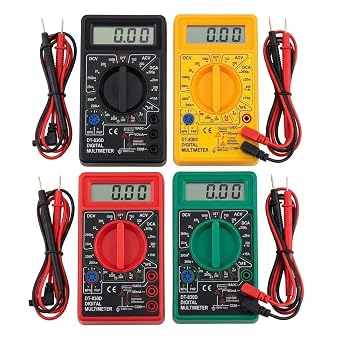 Orret Home Dijital Multimetre – Akım, Voltaj, Direnç Ölçer Elektrik Ölçü Aleti, Taşınabilir DC/AC Ölçüm Cihazı, Güvenlik Sigortalı Tester, LCD Ekranlı Multimetre