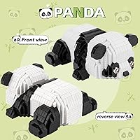 Vista 72 de Kit de bloques de construcción de microbloques de construcción de animales lindos, mini ladrillos de gato azul, juguetes de construcción