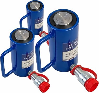 AMZCNC 10000 Psi Hydraulic Hand Pump and 20 Ton Hydraulic Cylinder Ram Single Acting 4 Inch Stroke