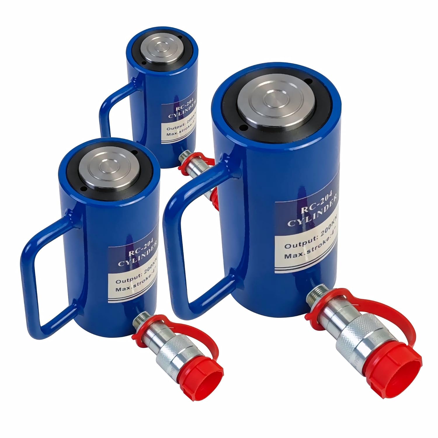 AZMCNC 20 Ton Hydraulic Cylinder Ram Single Acting 4 Inch Stroke 20T Hydraulic Cylinder Jack Lifting Jack Ram Portable Single Acting Lifting Cylinders with 100mm Stroke