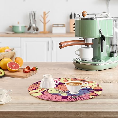 Miniatura 6 de 3 Pcs Non Slip Trivet Yellow and Blue Flowers and Birds for Hot Pots and Pans 15in Cotton Thread Weave Heat Resistant Hotpads for Instant Pot