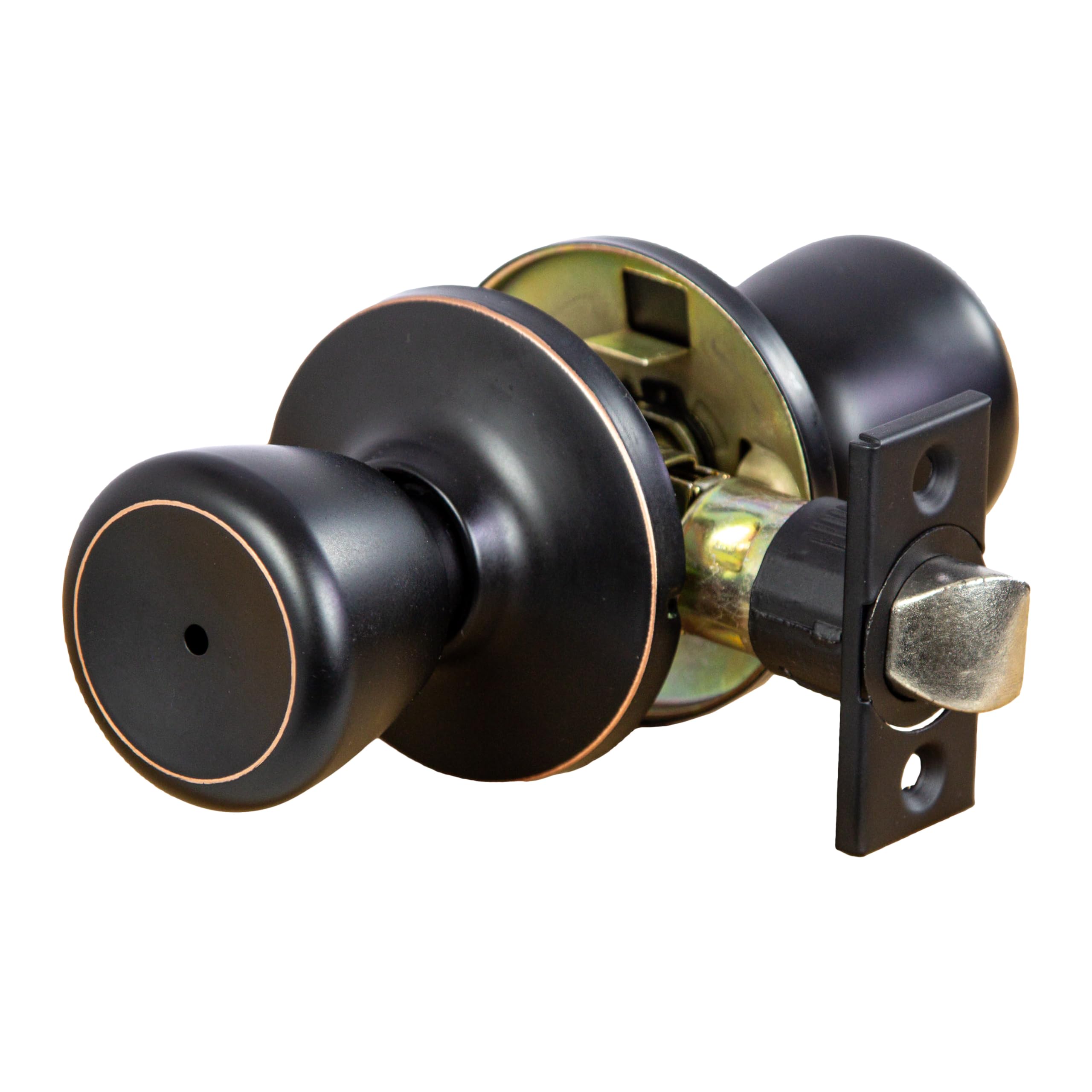 Photo 1 of ***PARTS ONLY*** ***NONFUNCTIONAL*** Design House Terrace Privacy Door Knob, Bed and Bath, Oil Rubbed Bronze, 6-Way Universal, 728725