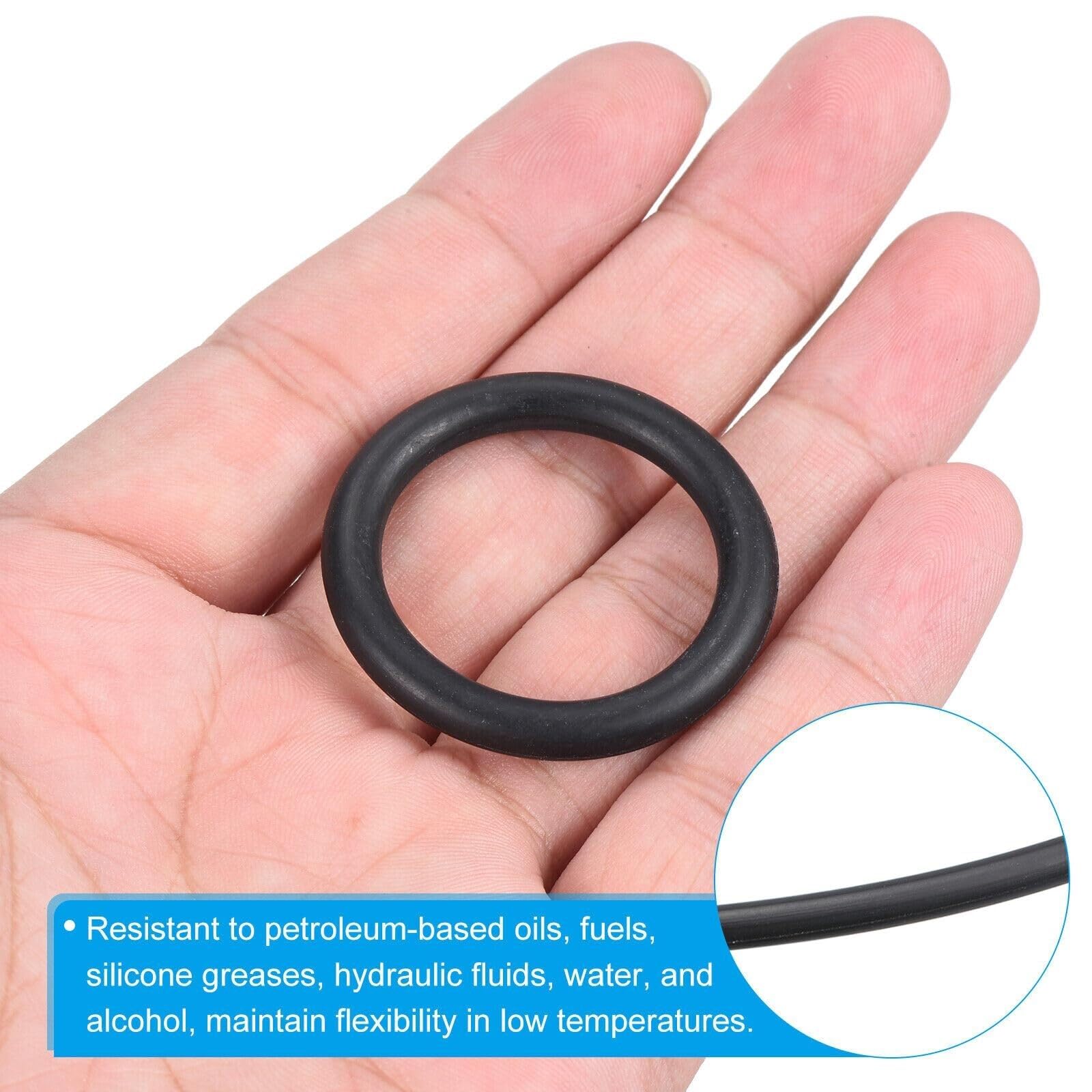 O-Ring-Kit 20 Stück 52 x 42 x 5 mm Nitrilkautschuk-O-Ringe metrische Dichtungen, schwarz