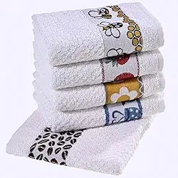 5 Toalhas de Louça Copa LAUNE HAUS Guardanapos Atoalhado Gourmet Grosso 500g/m² Alta Capacidade de Absorção e Usa Para Decorar