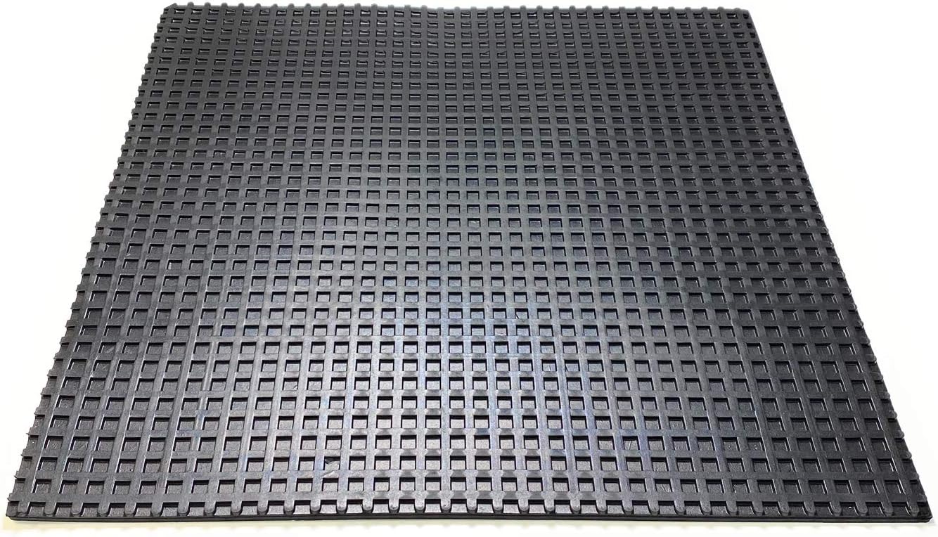 Anti Vibration Mat - 45cm x 45cm, Noise Reducing Rubber Pad for Air Compressors, HVAC, Stereo Equipment, Treadmills