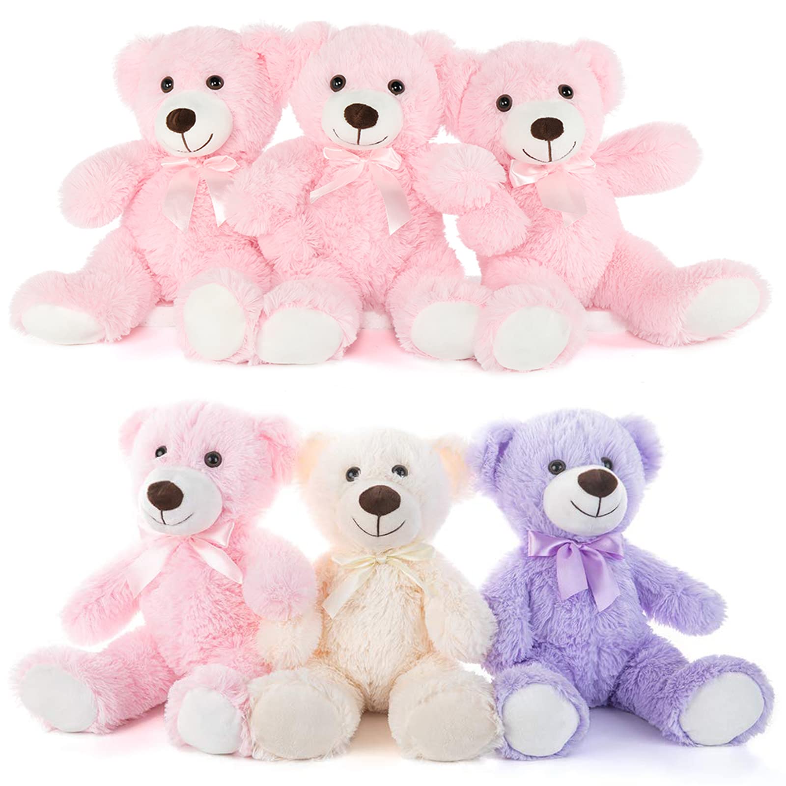 Amazon.com: MorisMos 6 Packs Teddy Bear Stuffed Animals Plush