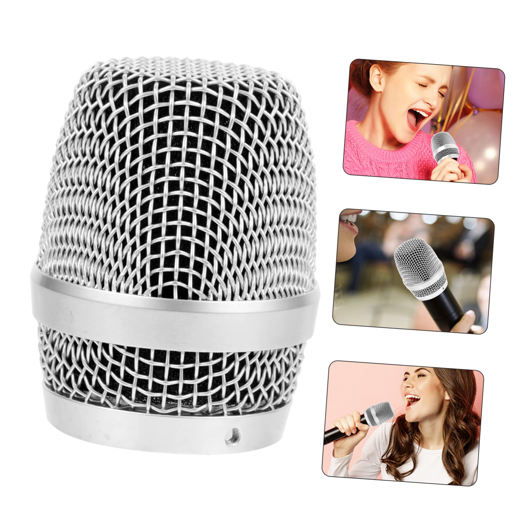 VICASKY Head Pole Lapel Radio Stand Mic Stand Holder Boom Mic Arm Mark Wired Headset Stands Mic Supplies Silver Metal