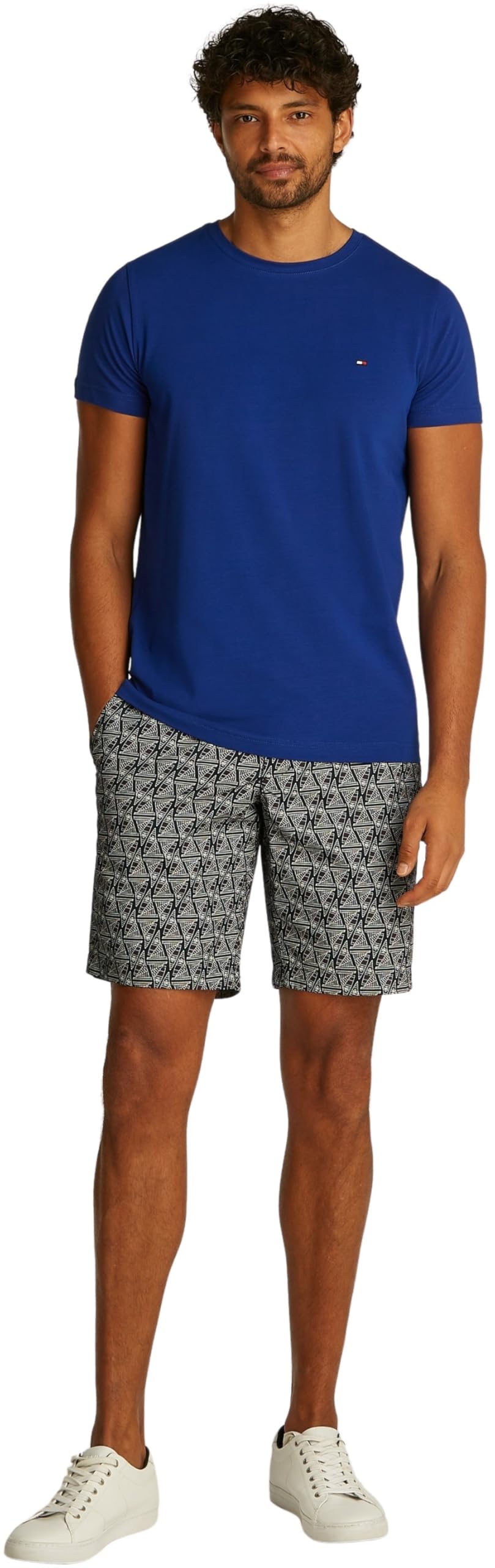 Tommy Hilfiger Herren Stretch Slim Fit Tee Mw0mw10800 S/S T-Shirt, Blue (Wedge Blue), 3XL Große Größen
