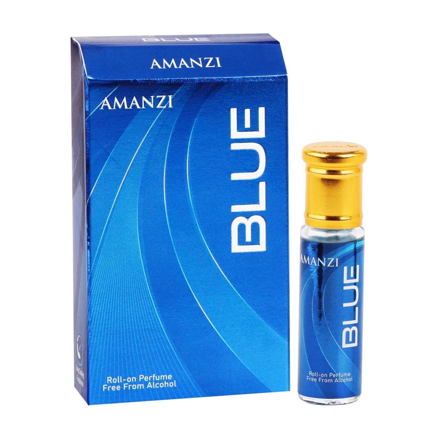 AMANZI - Blue - Attar - Long lasting Roll on Fragrance Oil Alcohol free – For Men and Women