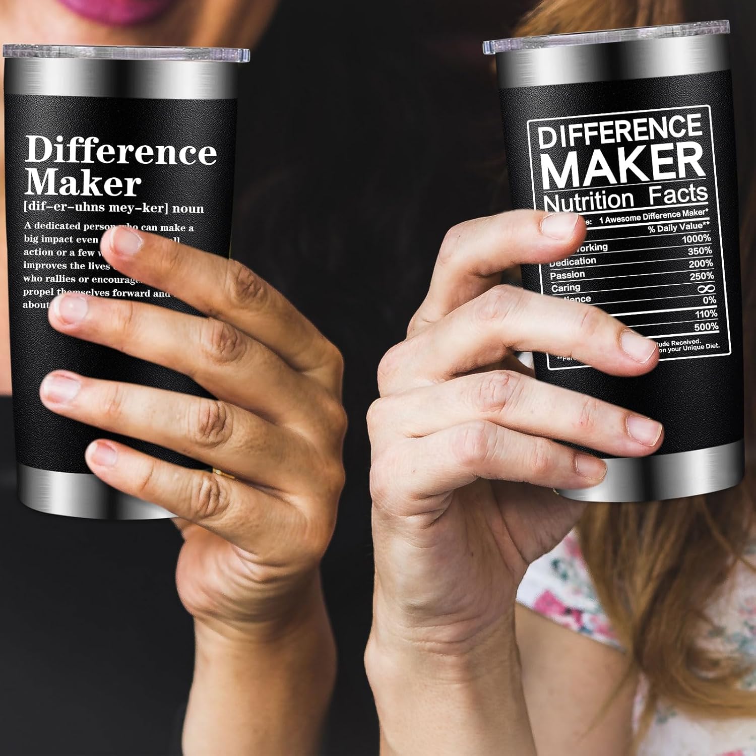 Thank You Gifts for Men, Women - Teacher, Coworkers, Employee Appreciation Gifts - Christmas, Birthday Gifts - 20oz Difference Maker Gift Tumbler - Image 6