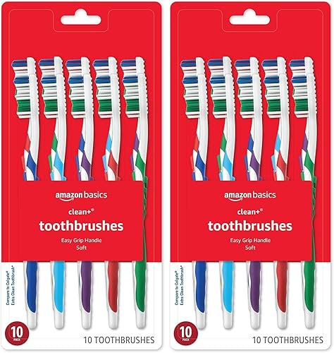 Miniatura 7 de Yaxa Basics Cepillos de dientes Clean Plus, suaves, completos, 10 unidades, 1 paquete (anteriormente Solimo)