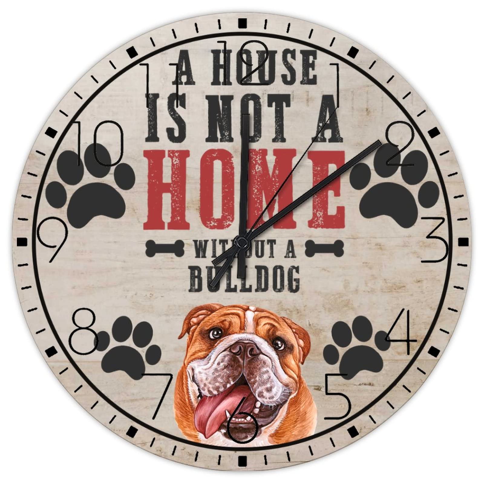 Horloge murale en bois cadeau idéal pour nouveau propriétaire de chien et maison