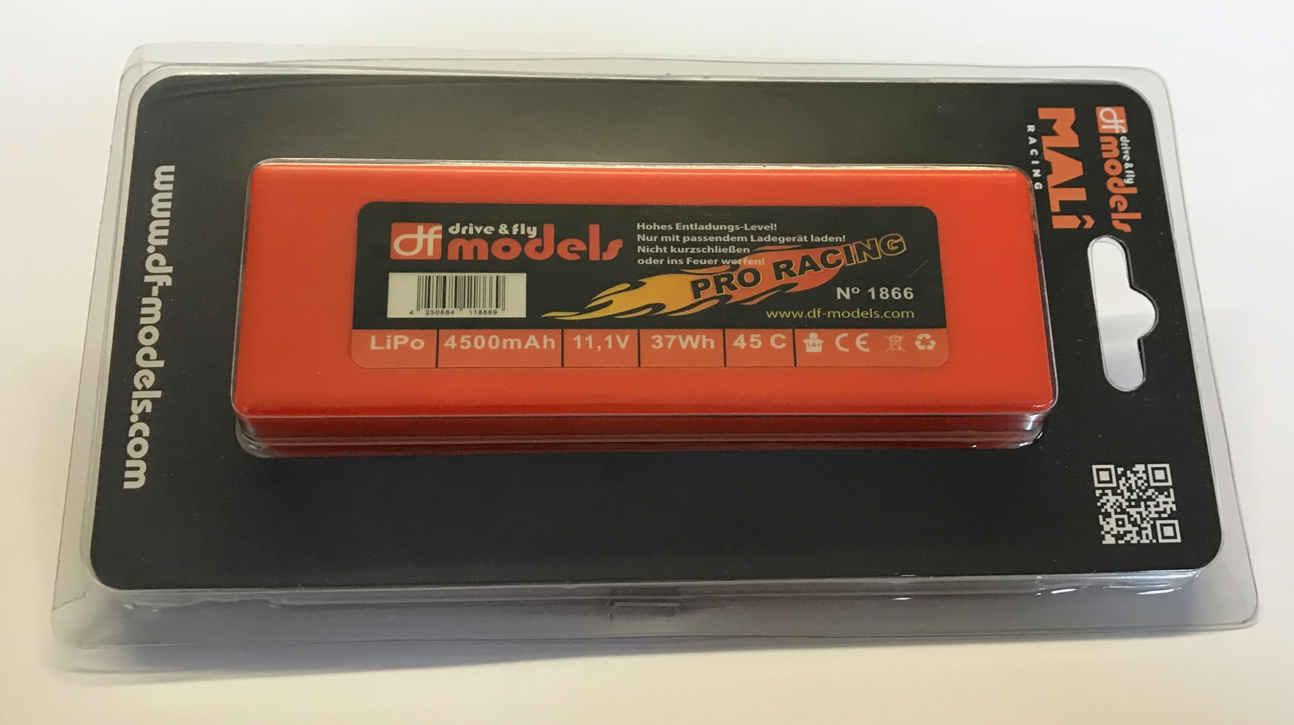 DF Lipo akumulator 3S 11,1 V 4500 mAh 45C twarda obudowa z wtyczką T