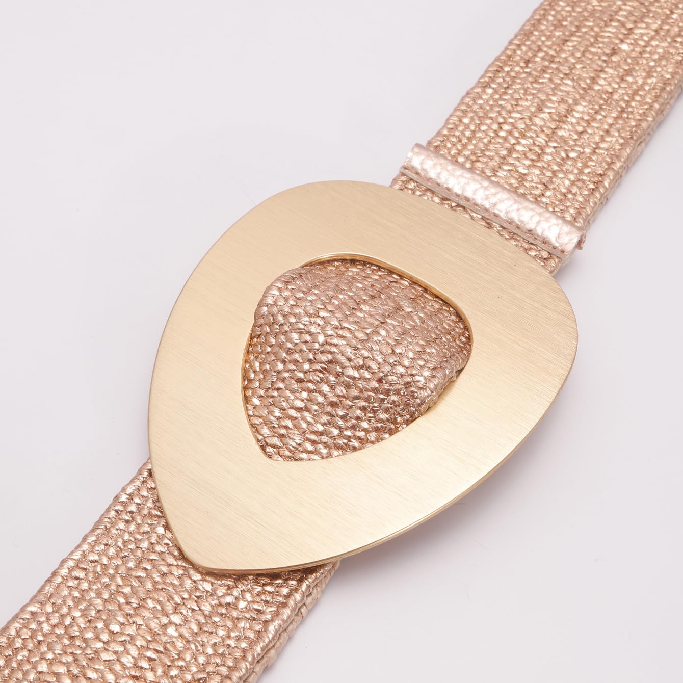 1 ceinture élastique tissée en paille for femme
