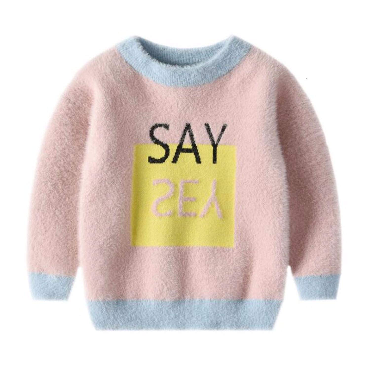 Knitted Girls Sweater Cute Princess Children Clothes Pattern Boys Soft Wool Sweaters for Baby Kids Warm Tops Winter Clothing