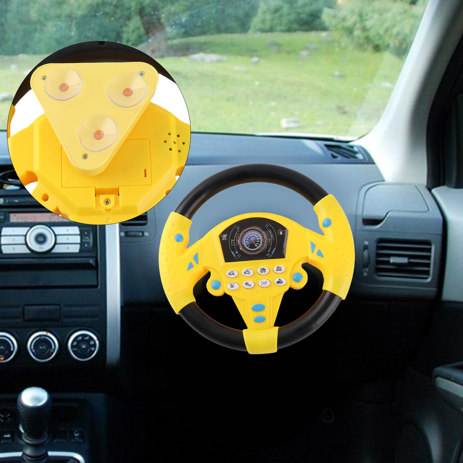 Tnfeeon Volante Copilota per Bambini Simulazione Giocattolo Volante con Luce E Suono Guida Giocattoli Educativi per La Prima Infanzia(Giallo)