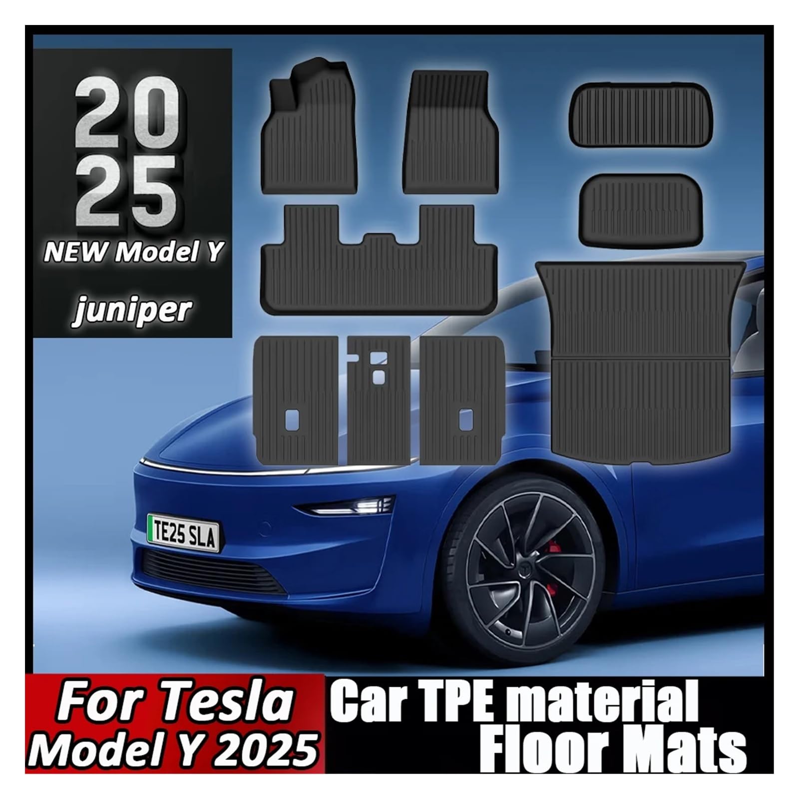 Amazon | テスラ モデルY 2025 対応 ジュニパー TPE フロアマット