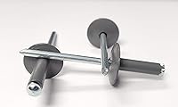Vista 10 de Remaches Pop de aluminio negro plano de 3/16 "cabeza grande explosión de plátano Peel Back Fasteners .125 - .560 Grip Range