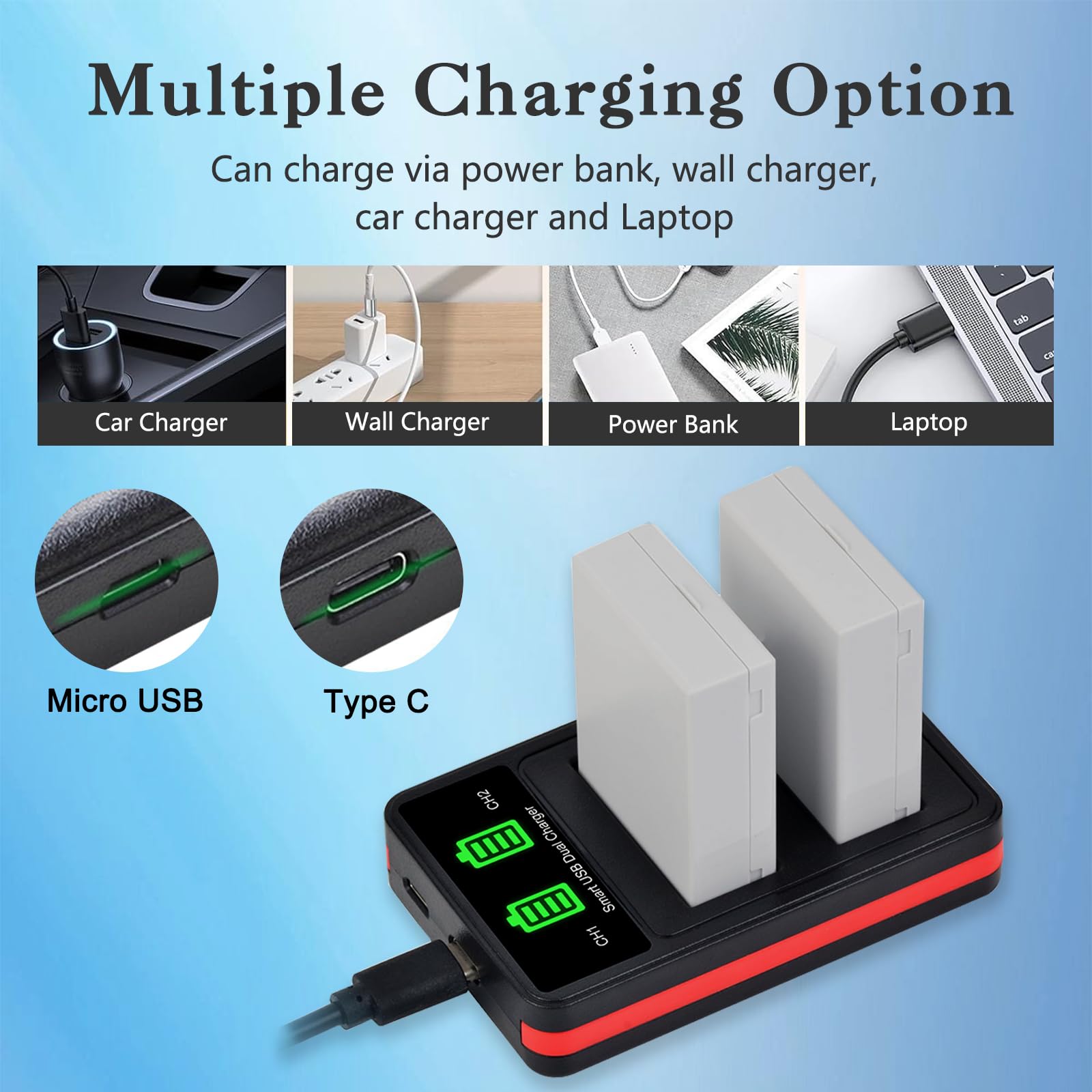 Chargeur De Batterie LP-E17 Avec écran LCD Pour Appareils Canon Rebel