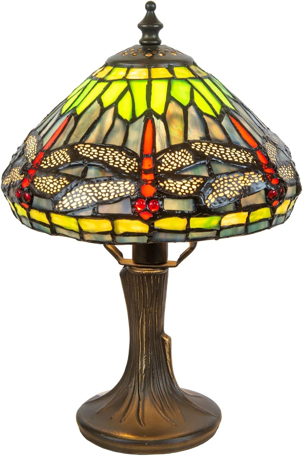 Dale Tiffany 7601/521 Tiffany/Mica One Light Accent Table Lamp from Miniature Collection in Brass-Antique Finish, 11 x 8 x 8"