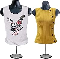 Vista 43 de Juego de maniquí de espalda hueca macho + hembra con soporte de metal con poste de metal, tamaños S-M (1)