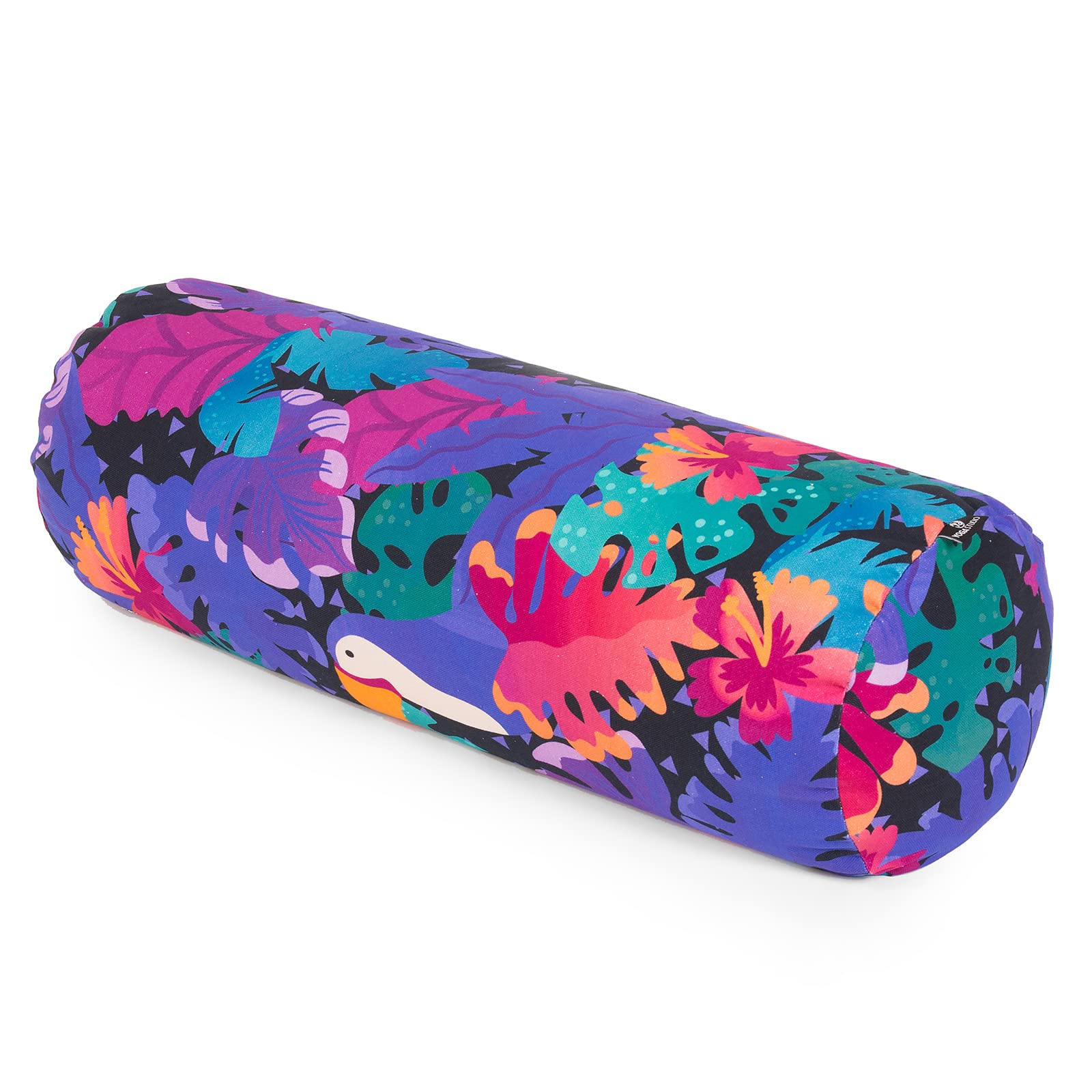 Yoga Studio Unisex's YS/Buckw/design/wałek/T zaprojektowany wałek-23 cm x 61 cm gryczana joga tukan, lekka, bawełna organiczna, regularna