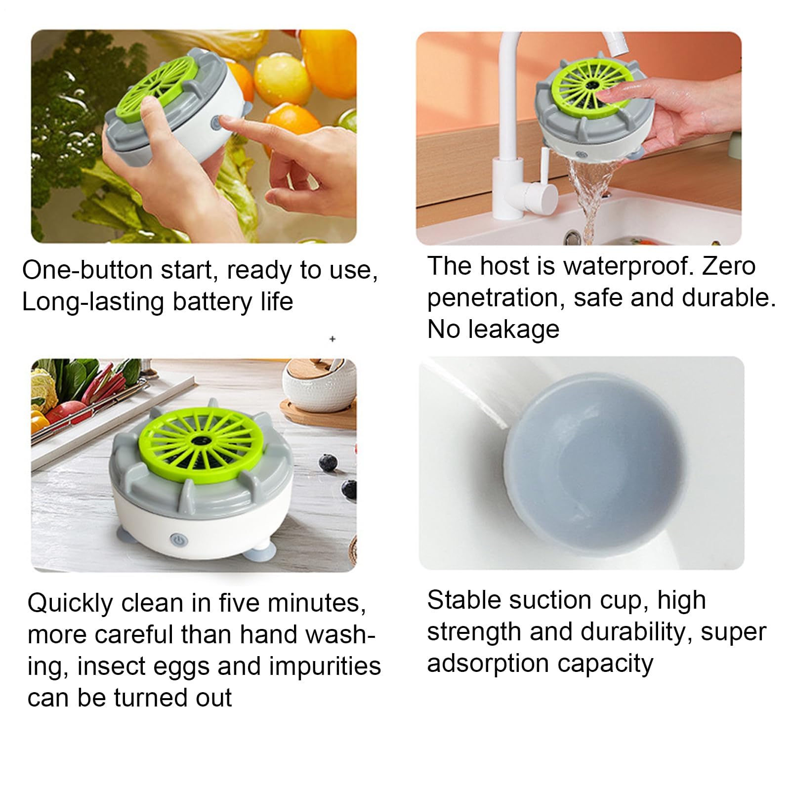 centrifugadora de verduras, Limpiador eléctrico automático for uso diario en la cocina: preparación de comidas, lavado ensaladas y bayas