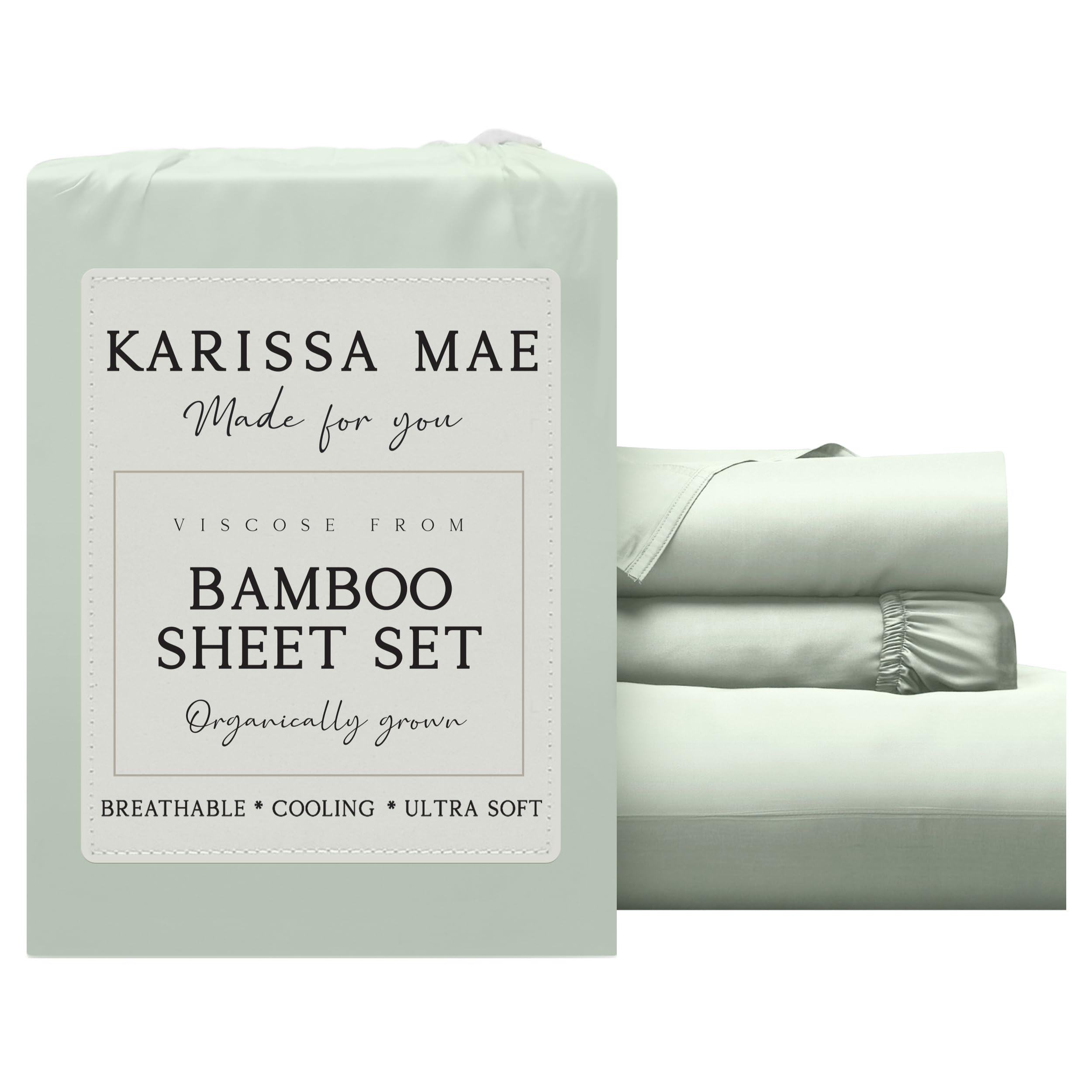 KARISSA MAE Luxury Bamboo Viscose Twin Size Sheet Set