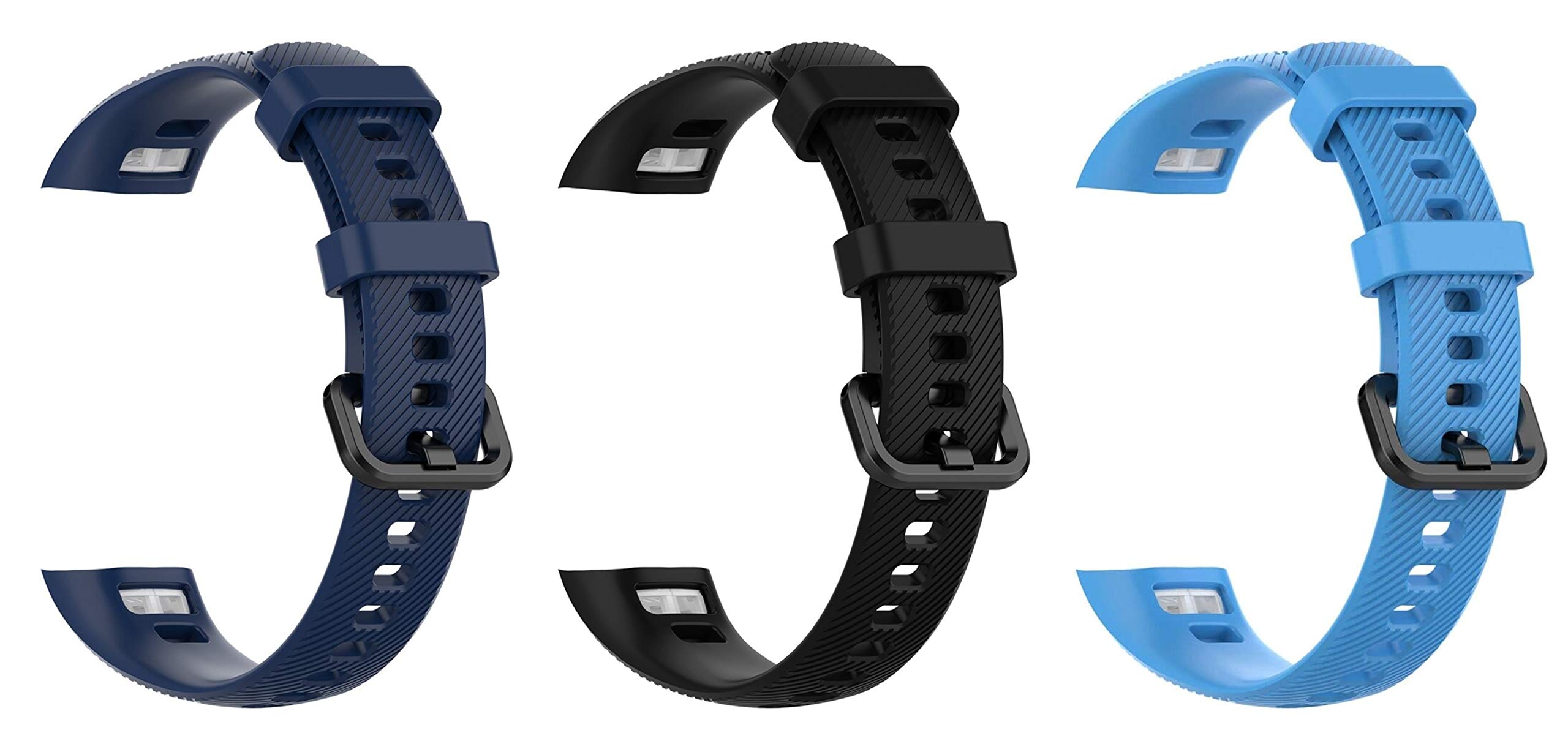 Rapidotzz Band Straps - 3 Pcs (Unisex) | Removable Straps ONLY for Honor Band 4 Honor Band 5| MultiColour | Free Size | Only Straps | Easy to Maintain | Removable Straps | Skin-Friendly | Stylish