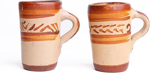 Miniatura 3 de Vasos de chupito de tequila - Juego de 4 vasos de chupito mexicanos de terracota - 2 Oz - Arcilla natural - Barro Canelo (mango)
