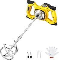 SILVEL 2300W Handheld Cement Mixer - Portable Electric Mortar Mud Mixer, 6 Speeds for Cement, Paint, Fodder