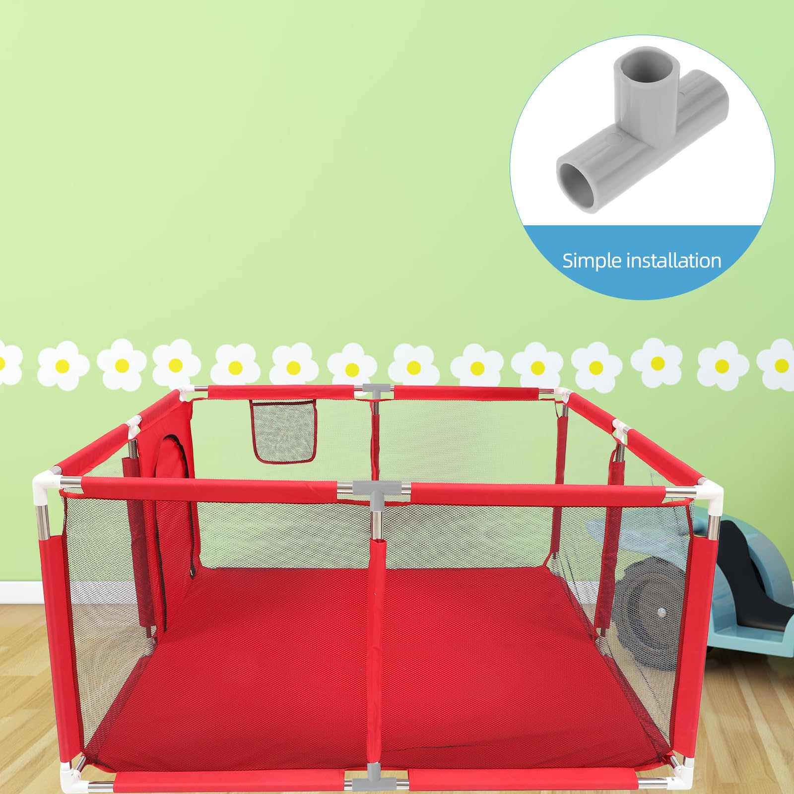 VICASKY 4PCS Baby Playpen Parts T-Shaped Joints - Image 4