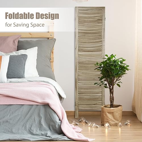 Miniatura 2 de Divisores de habitación de madera de 10.6 pies de ancho con 8 paneles y separador de ambientes plegables, pantallas de privacidad plegables,