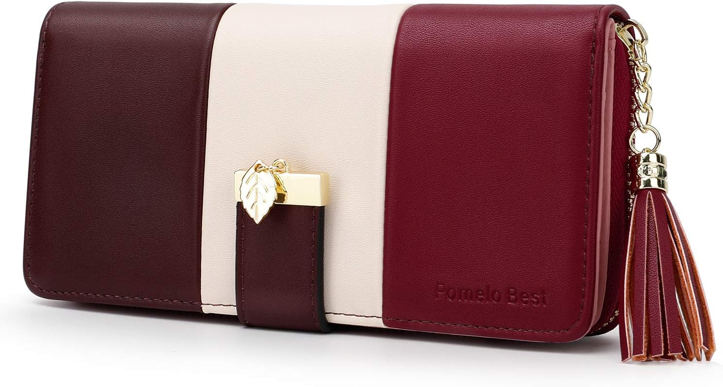 Pomelo Best(Red) - Ladies Purse, Women's Wallet with Multiple Card Slots and Roomy Compartment (Red)