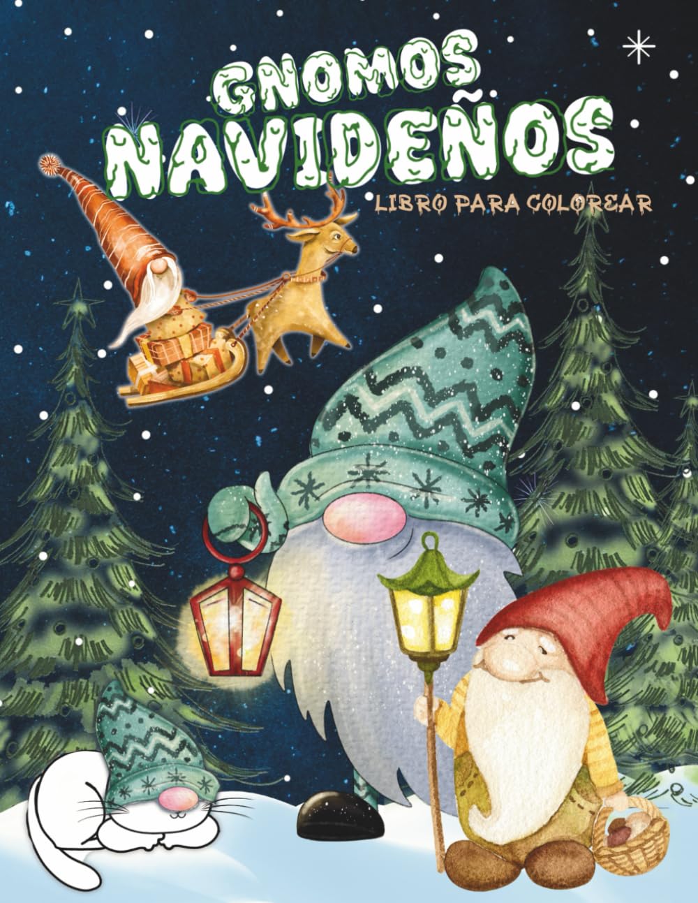 Gnomos Navideños Libro para Colorear: Un Libro Divertido y Relajante para las Vacaciones de Navidad, tanto para Niños a partir de 4 años como para ... Escenas Invernales y Espíritu Navideño.