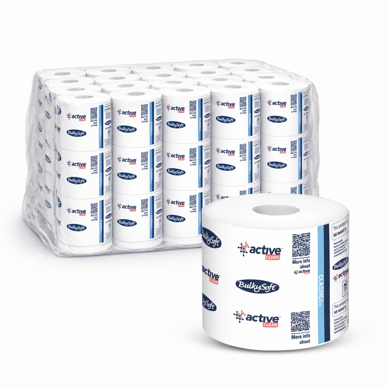 Paluplus 96 Rotoli di Carta Igienica Fascettata BIOTECH, carta in pura cellulosa a 2 Veli di colore Bianco, Rotolo da 160 Strappi con lunghezza 17,6 mt, 24 CF x 4 Pezzi -66099M -6,3