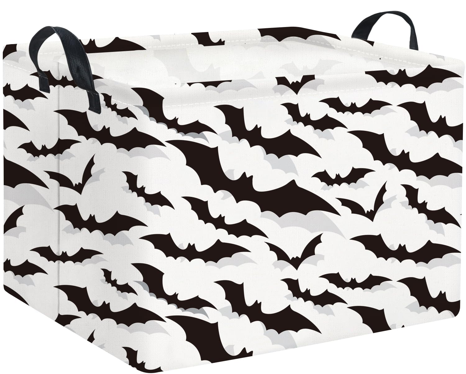 HIYAGON Rectangular Batman Basket Kids Storage Basket Kids Baby Nursery Basket for Boys Bat Room Decor Cute Toy Storage Organizer Bins Bedroom(Bats)