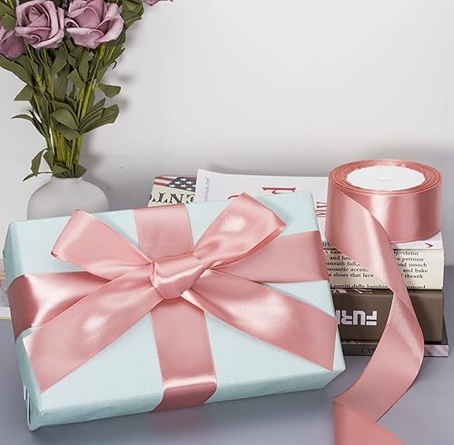 Miniatura 91 de Atrbb Cinta de satén de 25 yardas, 1-1/2 pulgadas de ancho, perfecta para bodas, lazos hechos a mano y envoltura de regalos, verde salvia