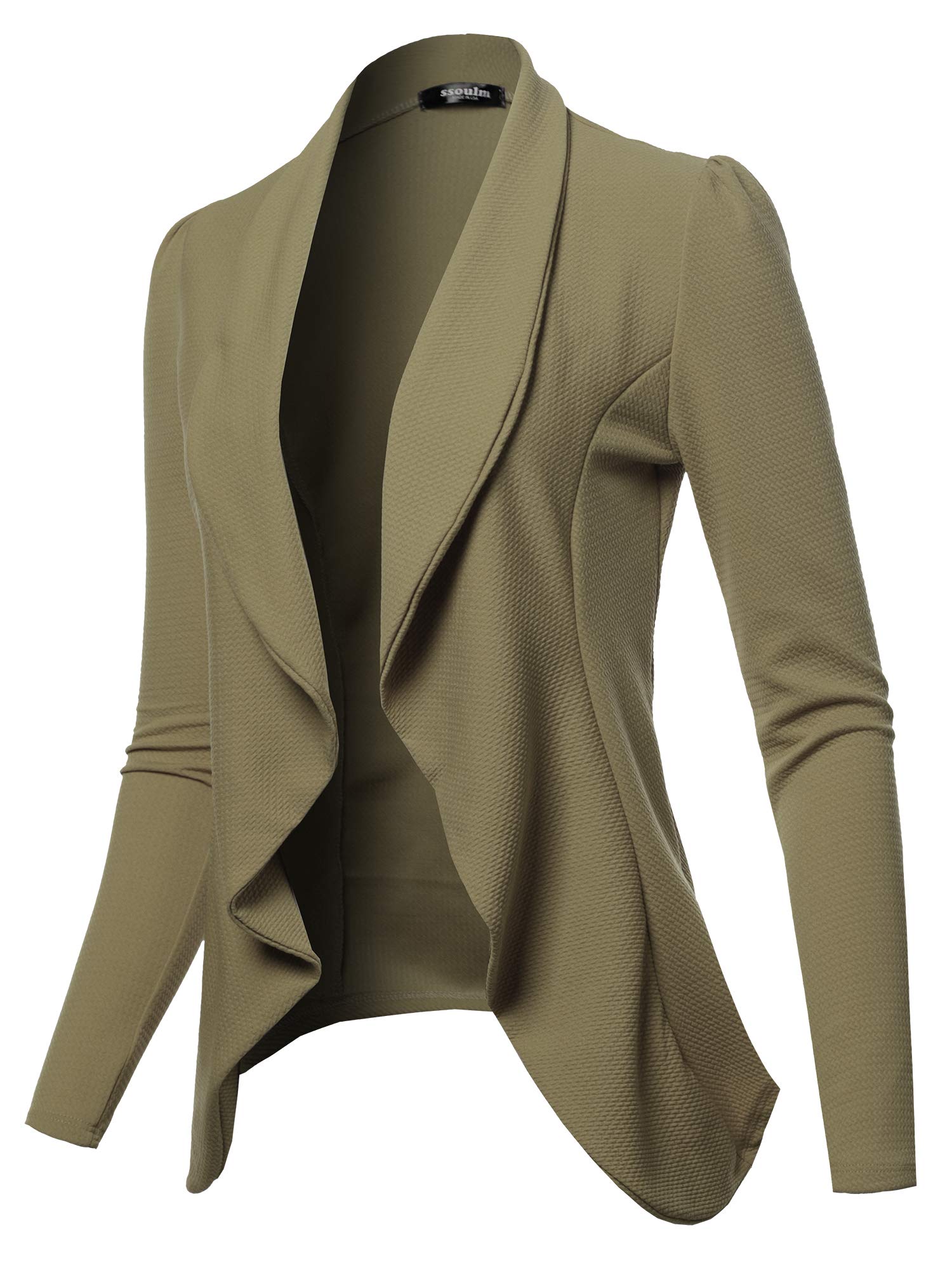 SSOULM Women's Casual Stretch Blazer - Professional Notch Lapel Work Office Jacket, Lightweight All-Day Comfort (S-3XL)